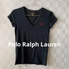Polo Ralph Lauren ブラック Vネック Tシャツ 半袖