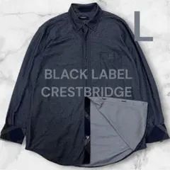 BLACK LABEL CRESTBRIDGE 長袖シャツ　CBチェック　 L