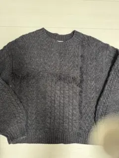 ROPÉ PICNIC ダークグレー ケーブル編みセーター 40