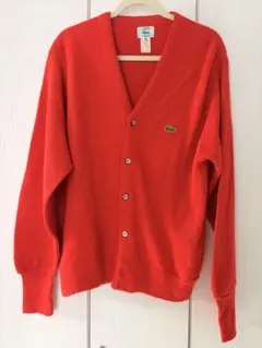 IZOD Lacoste レッド カーディガン M