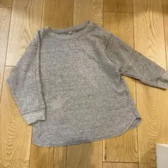 UNIQLOユニクログレーワッフルTシャツレディスMサイズ8分袖ロンTカットソー