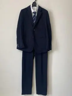 UNIQLO ネイビー スーツ 150 シャツ&ネクタイ ４点セット