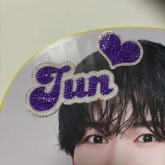 Jun うちわ　デコうちわ　デコパーツ　ハート