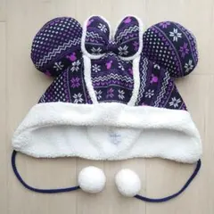ディズニー ミニー ファンキャップ ノルディック柄 紫