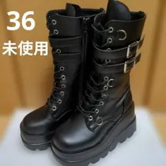 レディース 厚底ブーツ ミドルブーツ