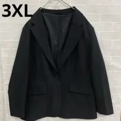 大きいサイズ　GU ブラック ウォッシャブルテーラードジャケットZ　3XL
