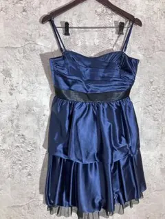 ☘️dressdeco サテン風ドレス ストラップ付きパーティードレス