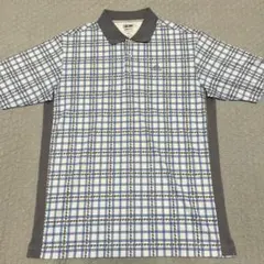 美品 adidas golf アディダスゴルフ チェック柄 半袖ポロシャツ M