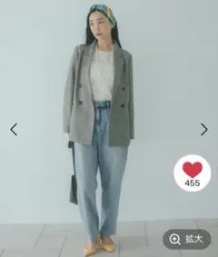 テーパード甘織りデニムパンツ　スタディオクリップのサムネイル