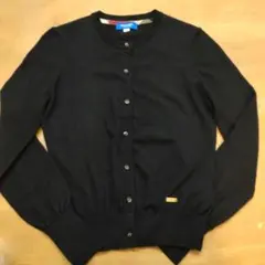 BLUE LABEL CRESTBRIDGE 黒 カーディガン 38 毛100%