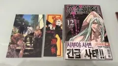 呪術廻戦 12巻 韓国特典 3点セット ポスカ 栞