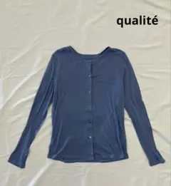 「qualité（カリテ）」薄手のコットンカーディガンのサムネイル