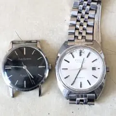 不動 機械式時計2個 SEIKO CITIZEN