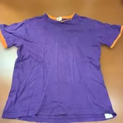 紫オレンジ配色 Tシャツ
