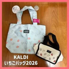 ⟡.·KALDI いちごバッグ2026 バッグ、保冷バッグ⟡.·
