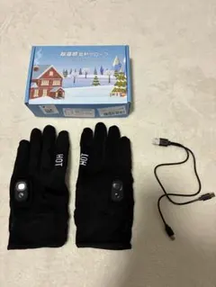 GATHERATER 電熱手袋 USB充電式 黒