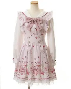 LIZLISA many hearts afternoontea柄 ワンピース