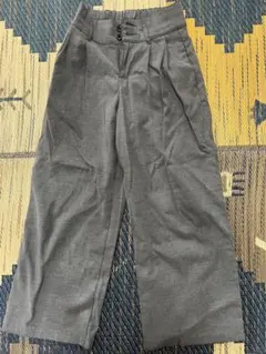 GU グレー ワイドパンツ　140cm 送料込