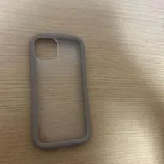 iPhone用ケース グレージュ クリア