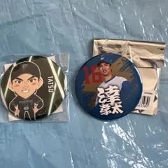 ファイターズカプセルトイ　シークレット　達孝太選手だらけ　缶バッチ➕芝ユニ