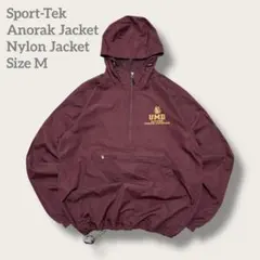 ビンテージ アノラックパーカー ナイロンジャケット バーガンディ M