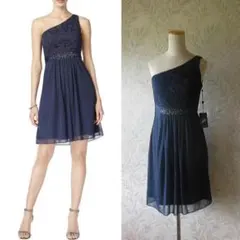 新品♪ADRIANNA PAPELL♪ワンショルダードレス$159/USサイズ4
