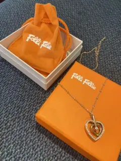 <未使用>Folli Follie ゴールド ハート ネックレス