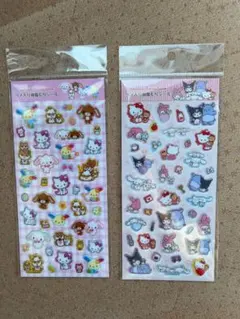 サンリオ　ラメ入り樹脂もりシール　2点セット
