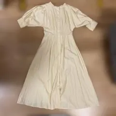 ナチュラルベーシック　ストライプ半袖シャツワンピース　Mサイズ