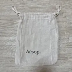 Aésop リネン巾着バッグ ベージュ
