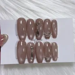 ネイルチップ現品 ビジュー マグネット フラッシュ ワンホン 韓国 ちゅるん