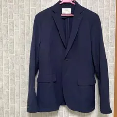 【美品】INHERIT インヘリット シアサッカー 吸水速乾 濃紺 Lのサムネイル
