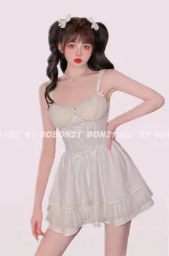 bobon21 バレリーナ風キャミフレアドレス