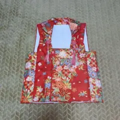 赤い花柄 被布着