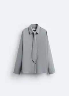 ZARA × MAISON SPECIAL ストライプネクタイシャツ　M L