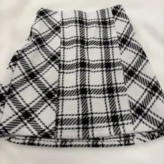 NICE CLAUP チェック柄リボン付きスカート