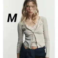 ZARA コンビネーションレーストップジャケット M 完売品