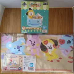 BT21 一番くじ SHOOKY&CHIMMYフィギュアブランケットセット