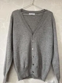 ナノユニバース　カシミヤ100% 長袖カーディガン　グレー　L