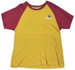 I*d様 00s アディダス adidas リンガーTシャツ ワンポイントロゴ