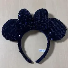 【ディズニーカチューシャ】ネイビー スパンコール