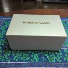 BOHEMIA GLAS　花模様　エッチング　ロックグラス 2個セット　チェコ