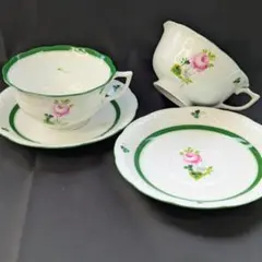 ヘレンド　ウィーンの薔薇　ティーカップ＆ソーサー　ペア