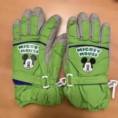 値下げ！ミッキーマウス 手袋 120cm グリーン