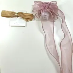 リボンヘアフック2種