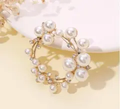 入学式 パール ゴールド ブローチ コサージュ セレモニー 上品フォーマル 式典