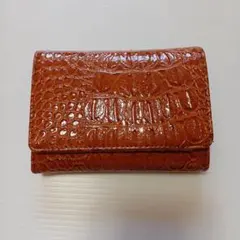 Shelter COLLECTION 二つ折り財布 クロコ型押し ブラウン