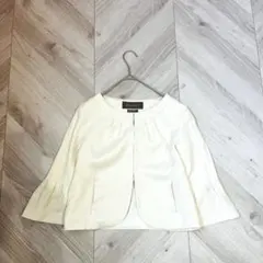 BALLSEY ボールジィ　ノーカラージャケット 七分袖　アイボリー　セレモニー