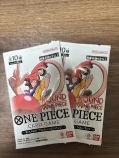 ワンピース カードゲーム ROUND1 未開封 2パック ステッカー おまけ付