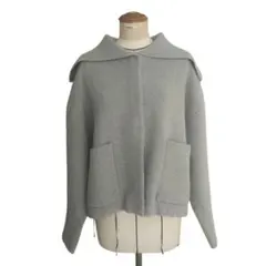 美品✨アダムエロペ　ダブルフェイスファーニットカーディガン ベージュ